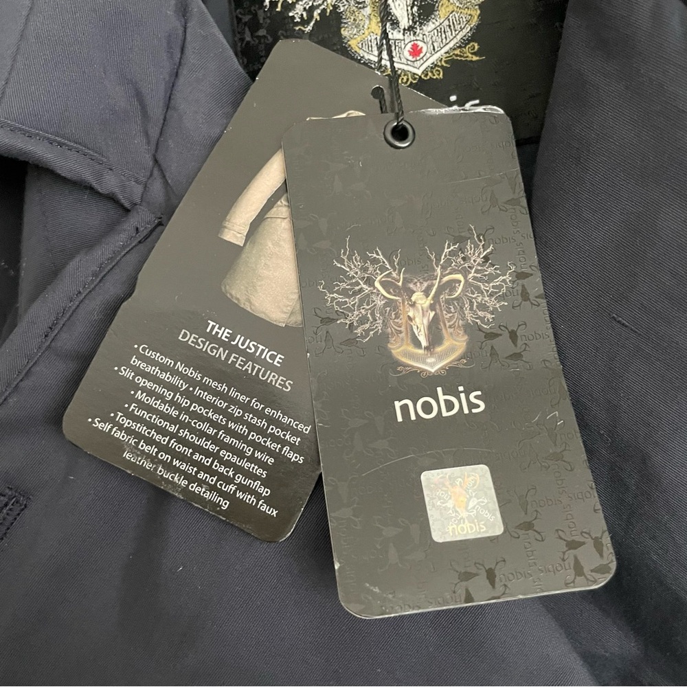 Nobis Justice Legacy Trench Coat in Navy NWT - Picture 7 of 12